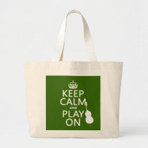 Guarde la calma y el juego en (violoncelo) (cualqu bolsa de mano