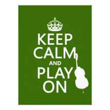 Guarde la calma y el juego en (violoncelo) (cualqu anuncio