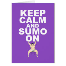 Guarde la calma y el sumo en diseño único de la im felicitaciones