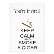 Guarde la calma y fume un cigarro anuncios personalizados