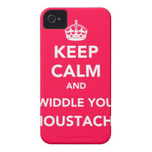 Guarde la calma y gire su bigote iPhone 4 Case-Mate cobertura