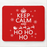 Guarde la calma y Ho Ho Ho - navidad/Santa Alfombrillas De Ratones