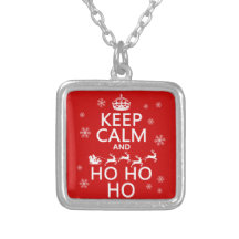Guarde la calma y Ho Ho Ho - navidad/Santa Colgantes