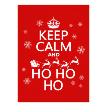 Guarde la calma y Ho Ho Ho - navidad/Santa Comunicados