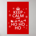Guarde la calma y Ho Ho Ho - navidad/Santa Posters