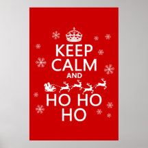 Guarde la calma y Ho Ho Ho - navidad/Santa Posters