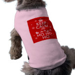 Guarde la calma y Ho Ho Ho - navidad/Santa Camiseta De Perrito