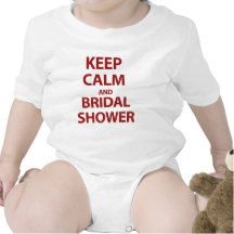 ¡Guarde la calma y la ducha nupcial! Trajes De Bebé