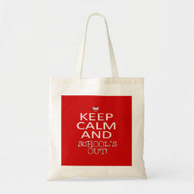 ¡Guarde la calma y la escuela hacia fuera! Bolso Bolsas De Mano