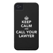 Guarde la calma y llame a su abogado iPhone 4 funda