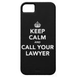 Guarde la calma y llame a su abogado iPhone 5 Case-Mate funda