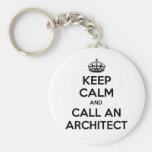 Guarde la calma y llame a un arquitecto llavero personalizado