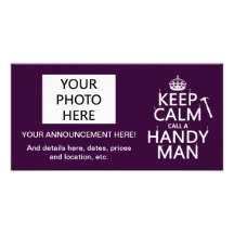 Guarde la calma y llame a un hombre práctico (cual tarjetas fotográficas 