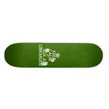 Guarde la calma y pregunte a bibliotecario (cualqu patinetas personalizadas