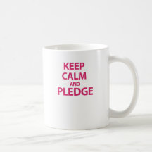 Guarde la calma y prometa taza de café