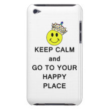 Guarde la calma y vaya a su lugar feliz Case-Mate iPod touch protectores