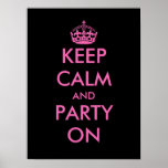 Guarde la calma y vaya de fiesta en personalizable