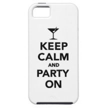 Guarde la calma y vaya de fiesta encendido iPhone 5 Case-Mate carcasa