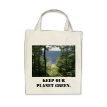 Guarde nuestro verde del planeta bolsa