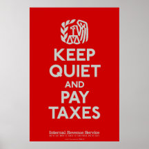 Guarde silenciosamente e impresión de los impuesto posters