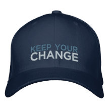 Guarde su cambio gorras bordadas