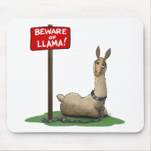 ¡Guárdese de llama! Tapete De Raton