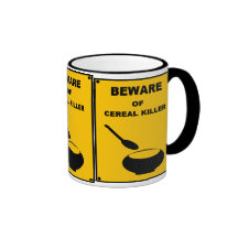 Guárdese de señal de peligro de la parodia del ~ d taza de café