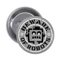 Guárdese del botón de los robots pins