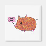 Guarro envuelta tocino imán de nevera