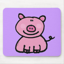 Guarro rosado alfombrilla de ratones