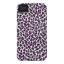 Guepardo púrpura iPhone 4 funda