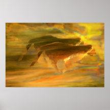 Guepardo que funciona con el poster del arte de Di