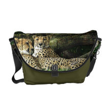 Guepardos que gandulean Grunge Bolsa De Mensajería