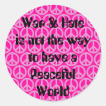 Guerra/odio contra paz etiqueta