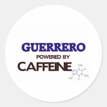 Guerrero accionó por el cafeína pegatina redonda