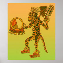 Guerrero azteca de Jaguar Posters