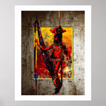 Guerrero de la mujer del carnaval de África el Ama Poster