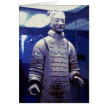 Guerrero de la terracota felicitaciones