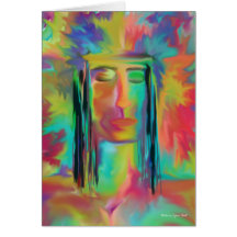Guerrero del arco iris tarjeton