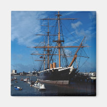 Guerrero del HMS", Portsmouth, Inglaterra Imán