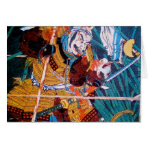 Guerrero del samurai tarjeton