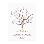 Guestbook del árbol de la huella dactilar del boda lona envuelta para galerías