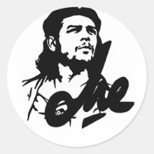 guevara del che pegatina redonda