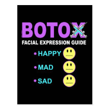 Guía de la expresión facial de BOTOX Tarjeta Postal