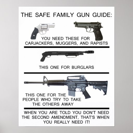 GUÍA SEGURA DEL ARMA DE LA FAMILIA POSTERS