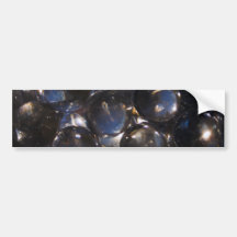 Guijarros de cristal azules - fotografía abstracta pegatina de parachoque