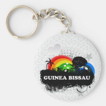 Guinea-Bissau con sabor a fruta linda Llavero Personalizado