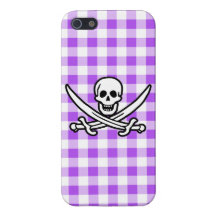 Guinga a cuadros púrpura Rogelio alegre iPhone 5 Protector
