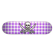Guinga a cuadros púrpura Rogelio alegre Patines Personalizados