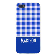 Guinga azul linda; A cuadros iPhone 5 Coberturas